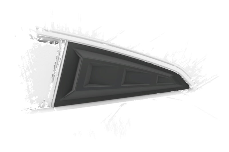 Cubiertas de lunas laterales para Audi TT (FV/8S) Coupé SSB035-S Negro mate 4