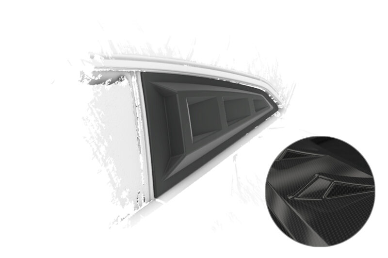 Cubiertas de lunas laterales para Audi TT (FV/8S) Coupé SSB035-C Carbon look 1