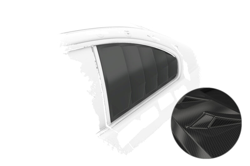 Cubiertas de lunas laterales para BMW Serie 3 E92 / M3 E92 Coupé SSB038-C Carbon look 1