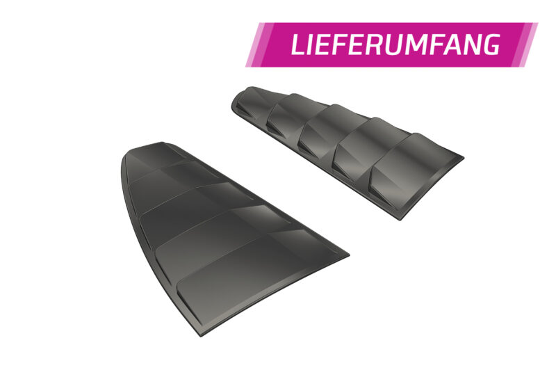 Cubiertas de lunas laterales para BMW Serie 3 E92 / M3 E92 Coupé SSB038-S Negro mate 5