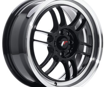 Llanta Japan Racing JR7 16x7 ET38 4x100/114 Gloss Black w/ Machined Lip