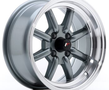 Llanta Japan Racing JR19 14x7 ET0 4x100 Gun Metal w/ Machined Lip