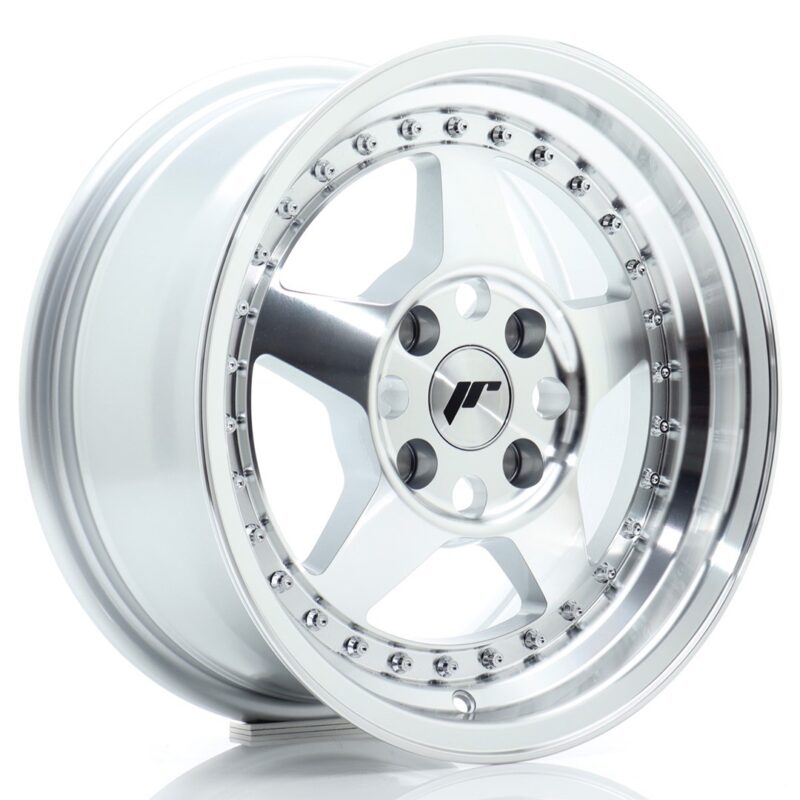 Llanta Japan Racing JR6 15x7 ET25 4x100 Silver Machined Face