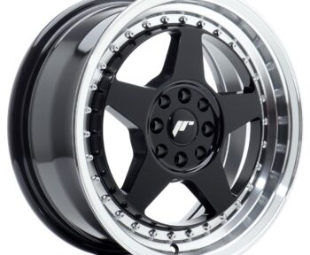 Llanta Japan Racing JR6 16x7 ET25 4x100/108 Gloss Black w/ Machined Lip