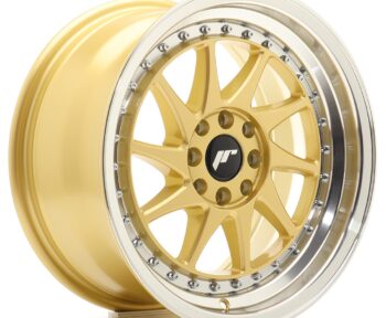 Llanta Japan Racing JR26 16x8 ET25 4x100/108 Gold w/ Machined Lip