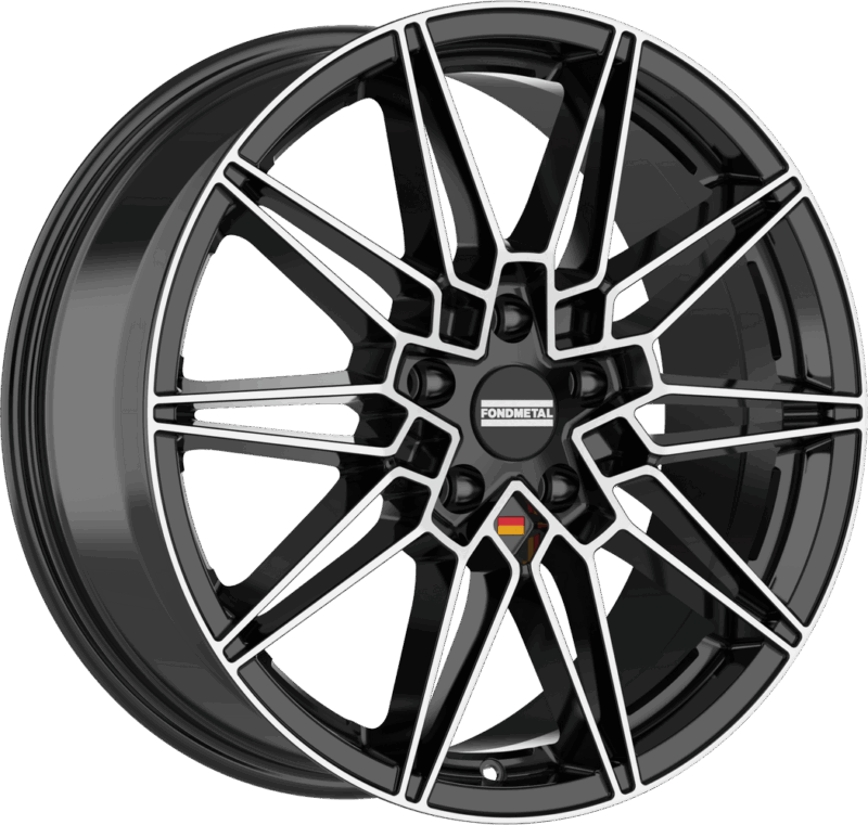 Fotografía de llanta FONDMETAL THOE GLOSSY BLACK MACHINED