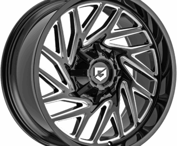 Fotografía de llanta GEAR OFF ROAD 769 SEQUENCE GLOSSY BLACK MILLED