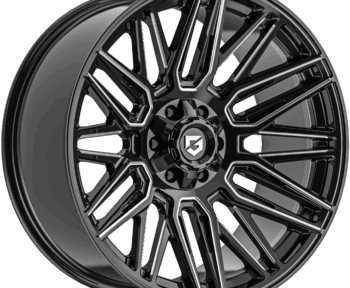 Fotografía de llanta GEAR OFF ROAD 770 EDGE GLOSSY BLACK MILLED