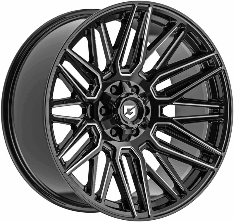 Fotografía de llanta GEAR OFF ROAD 770 EDGE GLOSSY BLACK MILLED