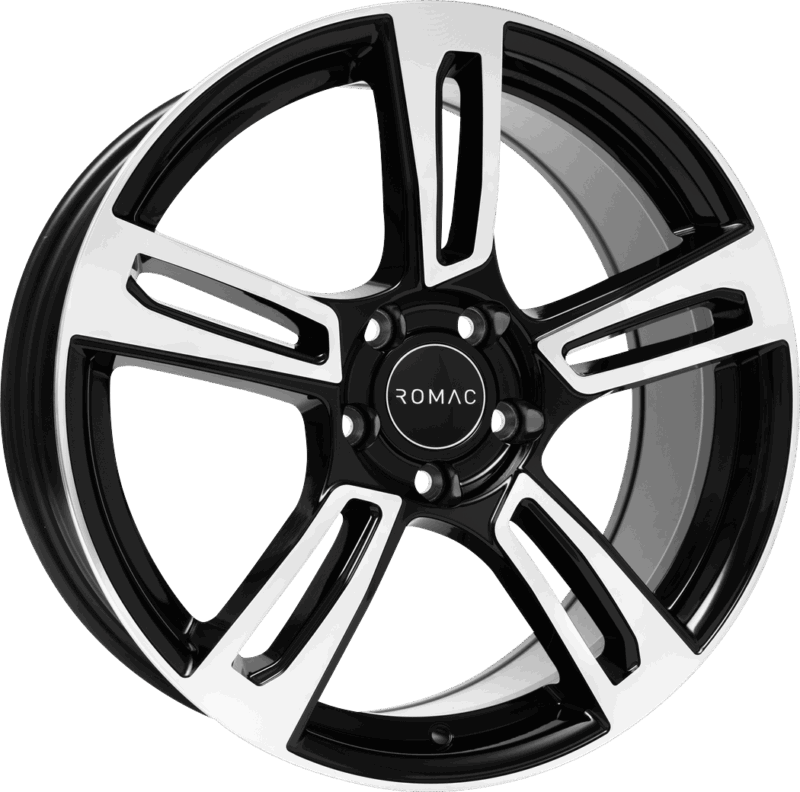 Fotografía de llanta ROMAC EDGE GLOSS BLACK W/ POLISHED FACE