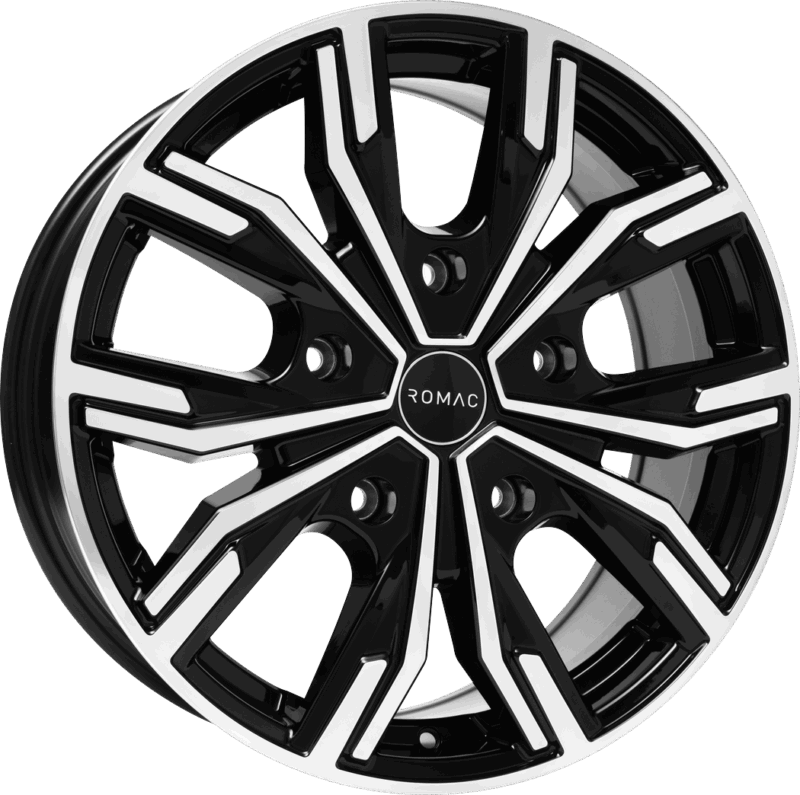 Fotografía de llanta ROMAC TORQUE GLOSS BLACK W/ POLISHED FACE