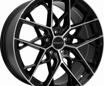 Fotografía de llanta ROMAC VORTEX GLOSS BLACK W/ POLISHED FACE