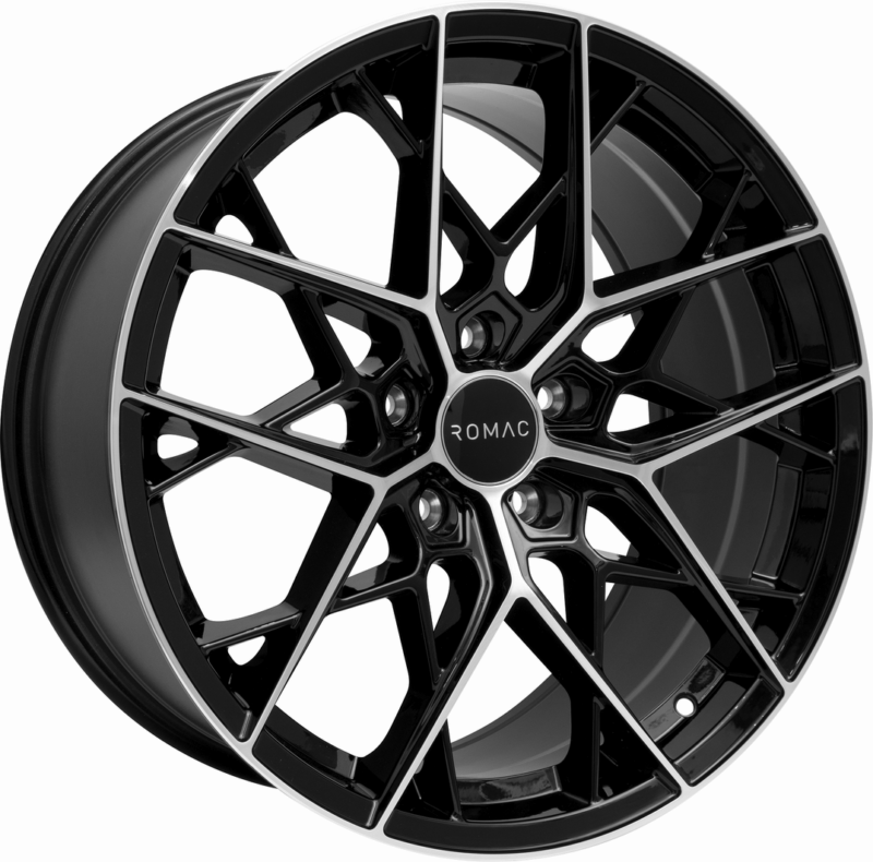 Fotografía de llanta ROMAC VORTEX GLOSS BLACK W/ POLISHED FACE